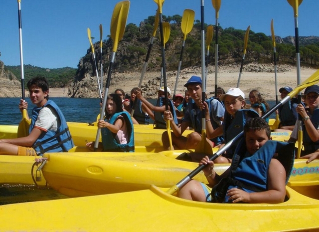 Con los remos en la presa de San Juan